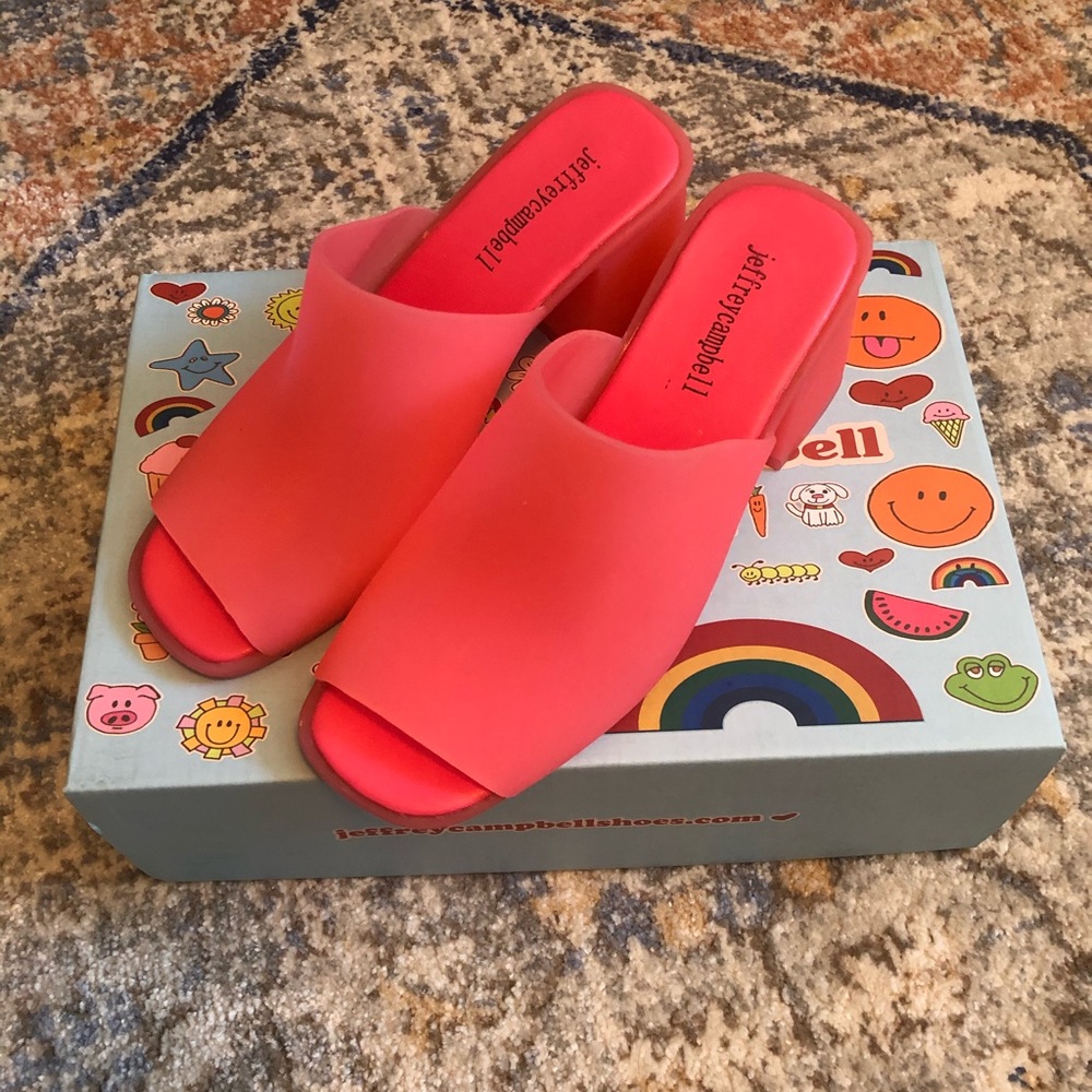 Pink Jeffrey Campbell Jelly Slides